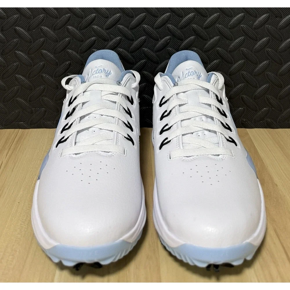 Nike Victory Pro 4 White Psychic Blue Golf Shoes HM9220-101 Mens Size 10.5 WIDE